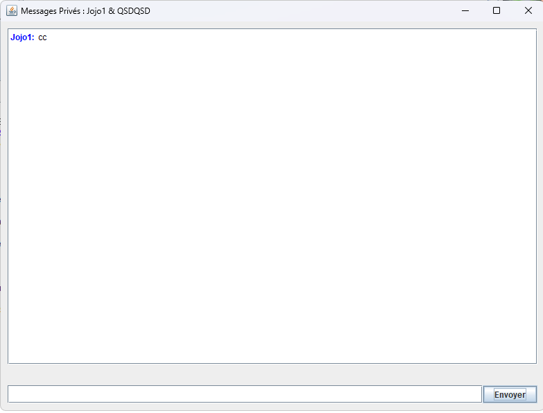 Système de messages privés