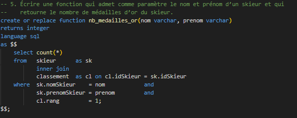 Résultats de requêtes SQL optimisées