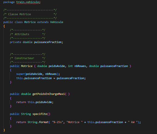 Classe Motrice